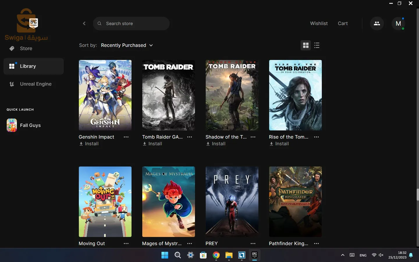 💻🎮Compte EPIC GAMES +190 JEUX