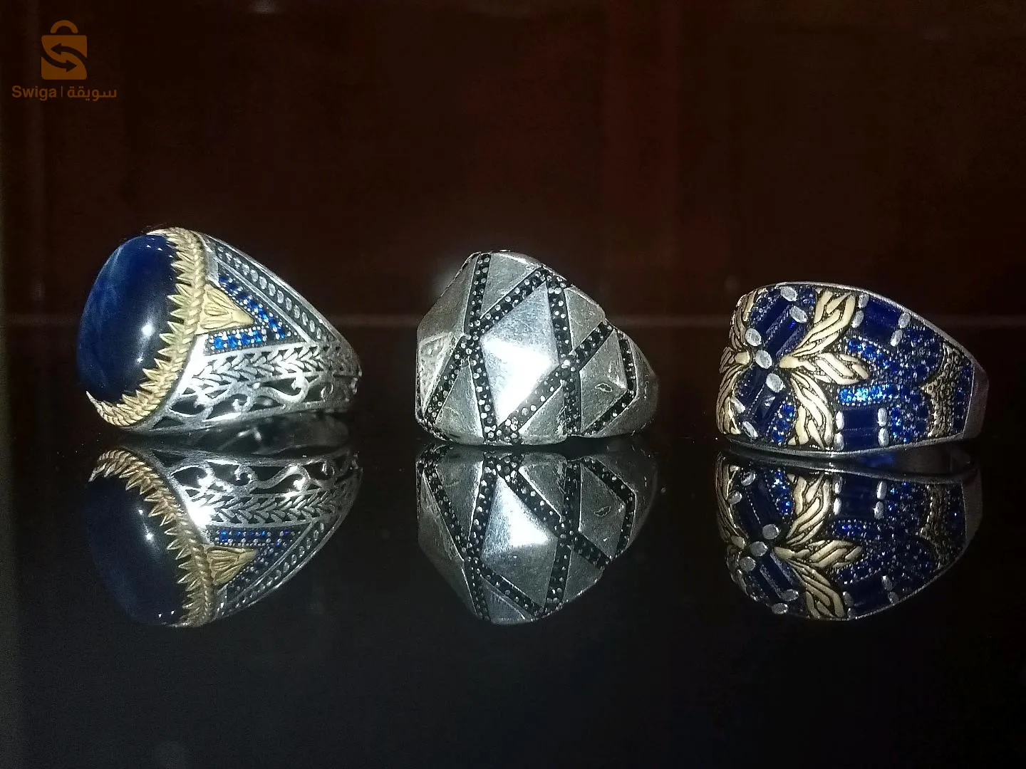 bague d'argent pour hommes 925