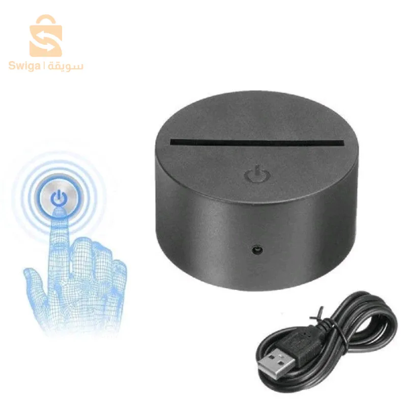 Lampe Veilleuse de bureau 3D 7 lumières changeantes de couleurs En Acrylique