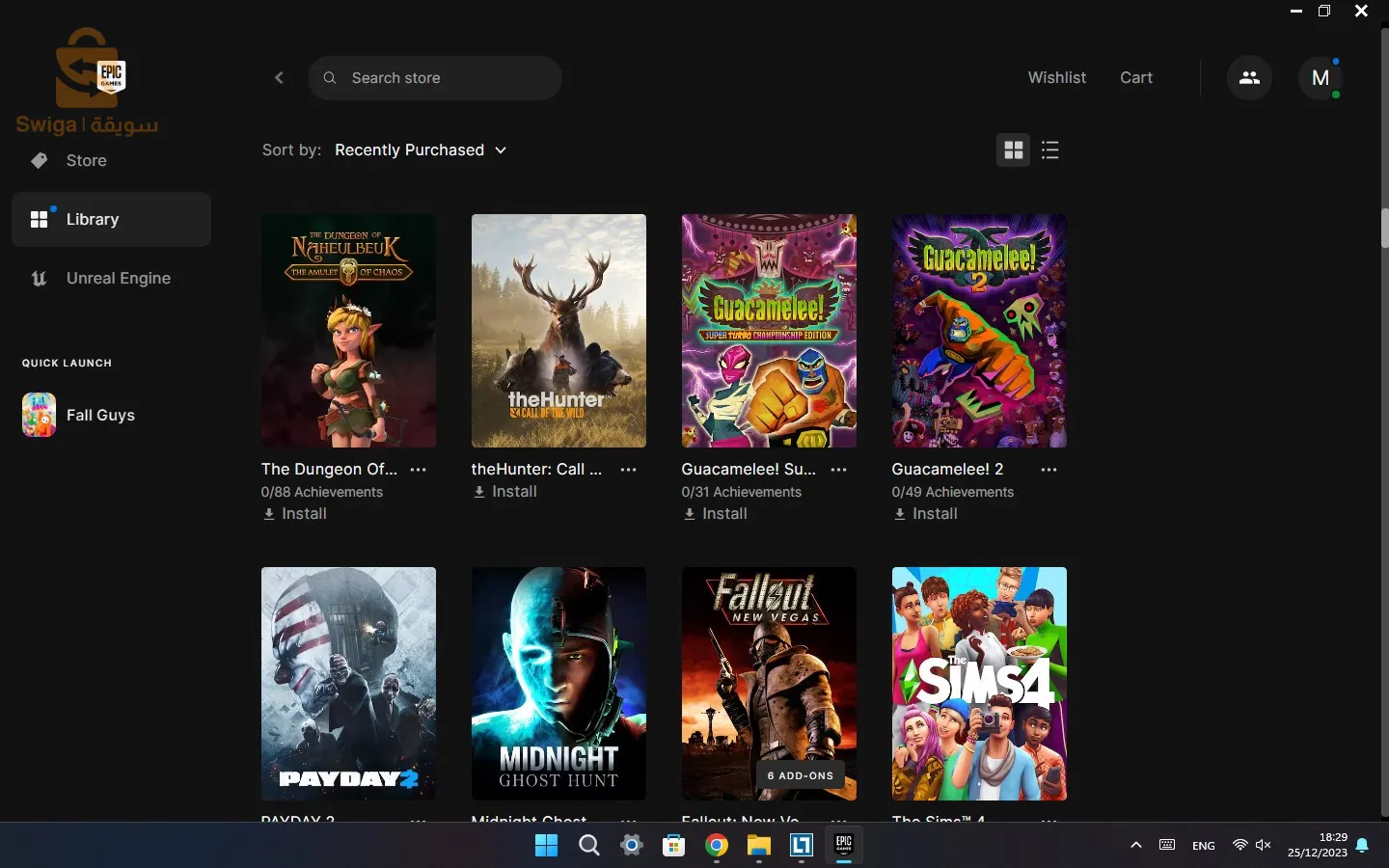 💻🎮Compte EPIC GAMES +190 JEUX