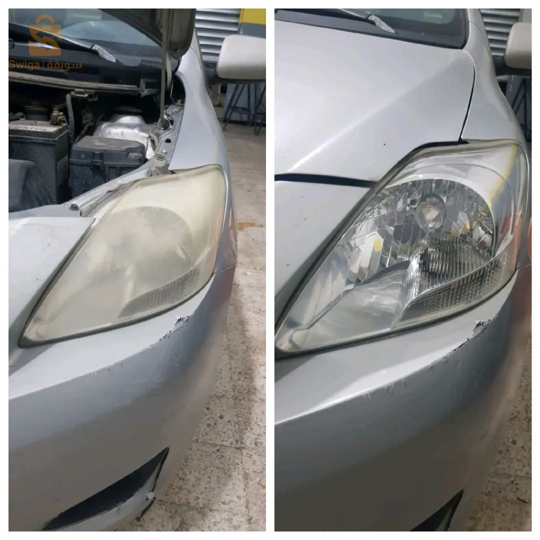 تنضيف و تلميع الاضواء السيارة