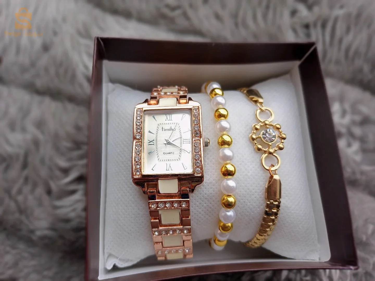 ساعات نسائية مع براسليات موديل تحفة