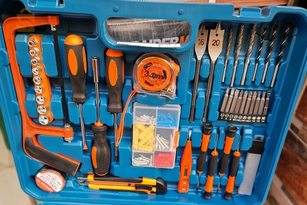 Caisse visseuse MAKITA 36vVisseuse à percussion 36vDouble batterie lithium  dewalt avec accessoires 108 pièces Copie 1ere choix Mondrain plastique 13000دج0665955230فل👉viber watts