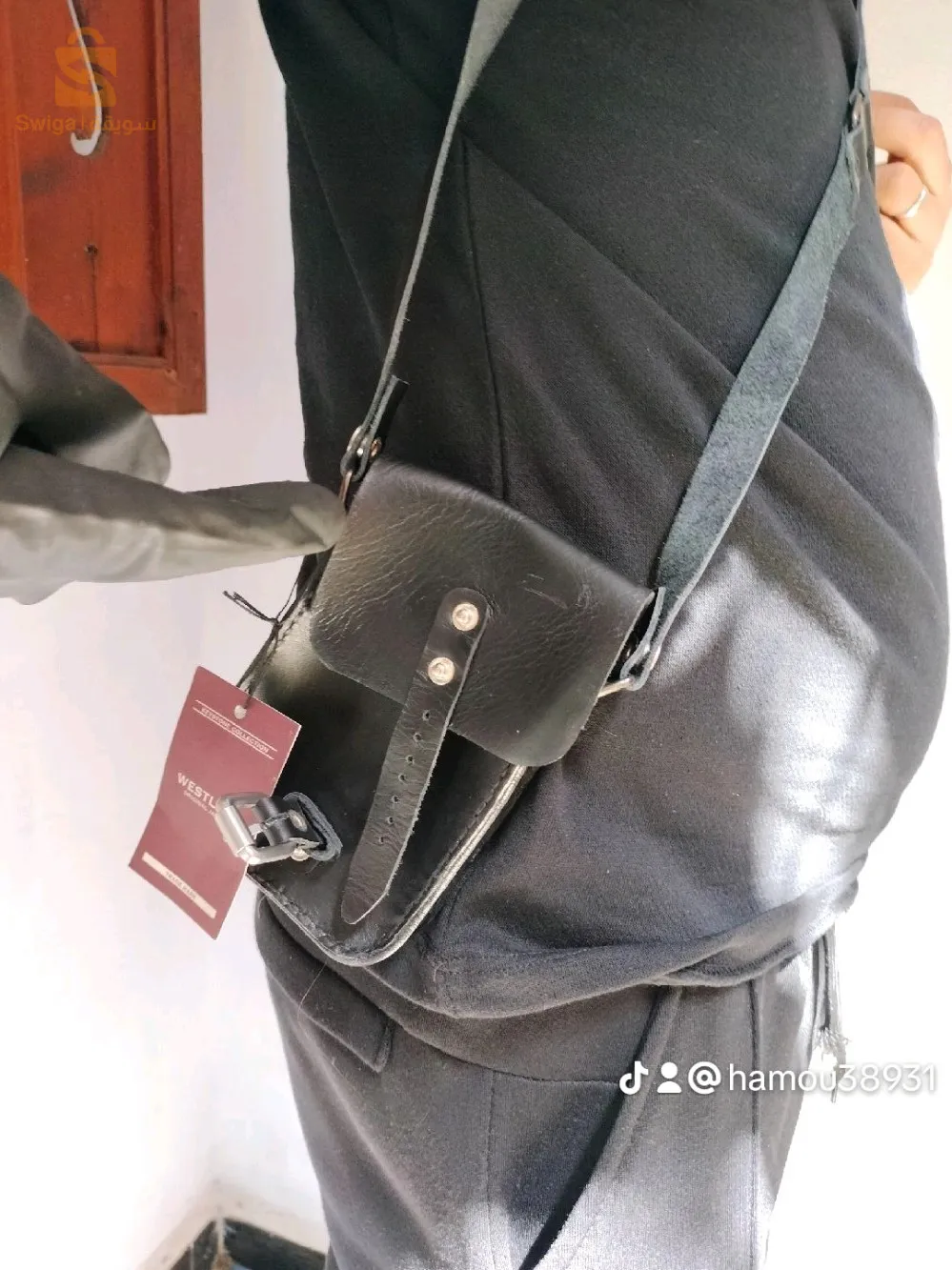 pochette cuir vachette matière viritable solide disponible 0542664867