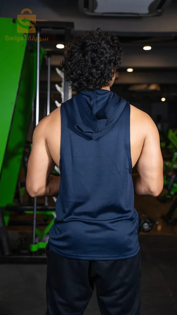débardeur Gym disponible en 2 couleurs noir et bleue nuit