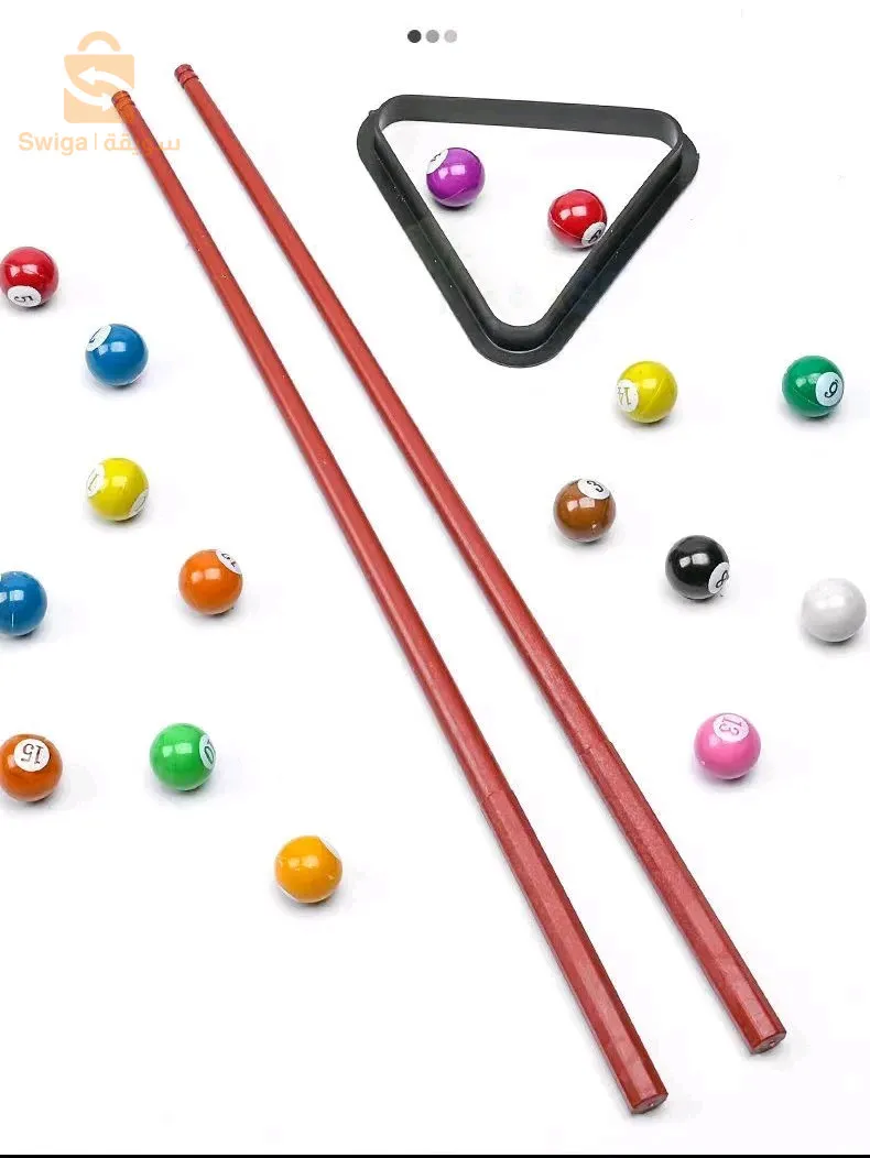 طاولة ألعاب بلياردو صغيرة متعددة اللاعبين للأطفال
تعتبر طاولة البلياردو المصغرة المحمولة هذه مثالية لتوفير المساحة، ومثالية للأماكن التي لا توجد فيها مساحة كافية لوضع طاولة البلياردو، مثل غرفة لعب الأطفال أو غرفة العائلة.
 كرات اللعبة وأطرافها هي أفضل حجم ووزن للطاولة، مما يجعل ممارسة التصويب أسهل ويحسن مهاراتك.
 مناسبة للأشخاص من جميع الأعمار - لعبة البلياردو هذه مناسبة لجميع الأعمار. صغيرة بما يكفي ليتحكم فيها الأطفال، ولكنها كبيرة بما يكفي ليستمتع بها الكبار. في ليلة اللعب العائلية، يمكن للجميع الاستمتاع بهذه اللعبة.
 تتضمن المجموعة كل ما تحتاجه: عصا البلياردو، والطباشير، والحامل المثلث وكرات البلياردو.
 عمل طاولة بلياردو في الحياة الحقيقية! الهدية المثالية لأي محب للرياضة أو الألعاب، سواء كان بالغًا أو طفلًا! مناسبة لجميع الأعمار – لاعبين متعددين – للمتعة العائلية!
3900دج
0665955230وق👉viber watts
