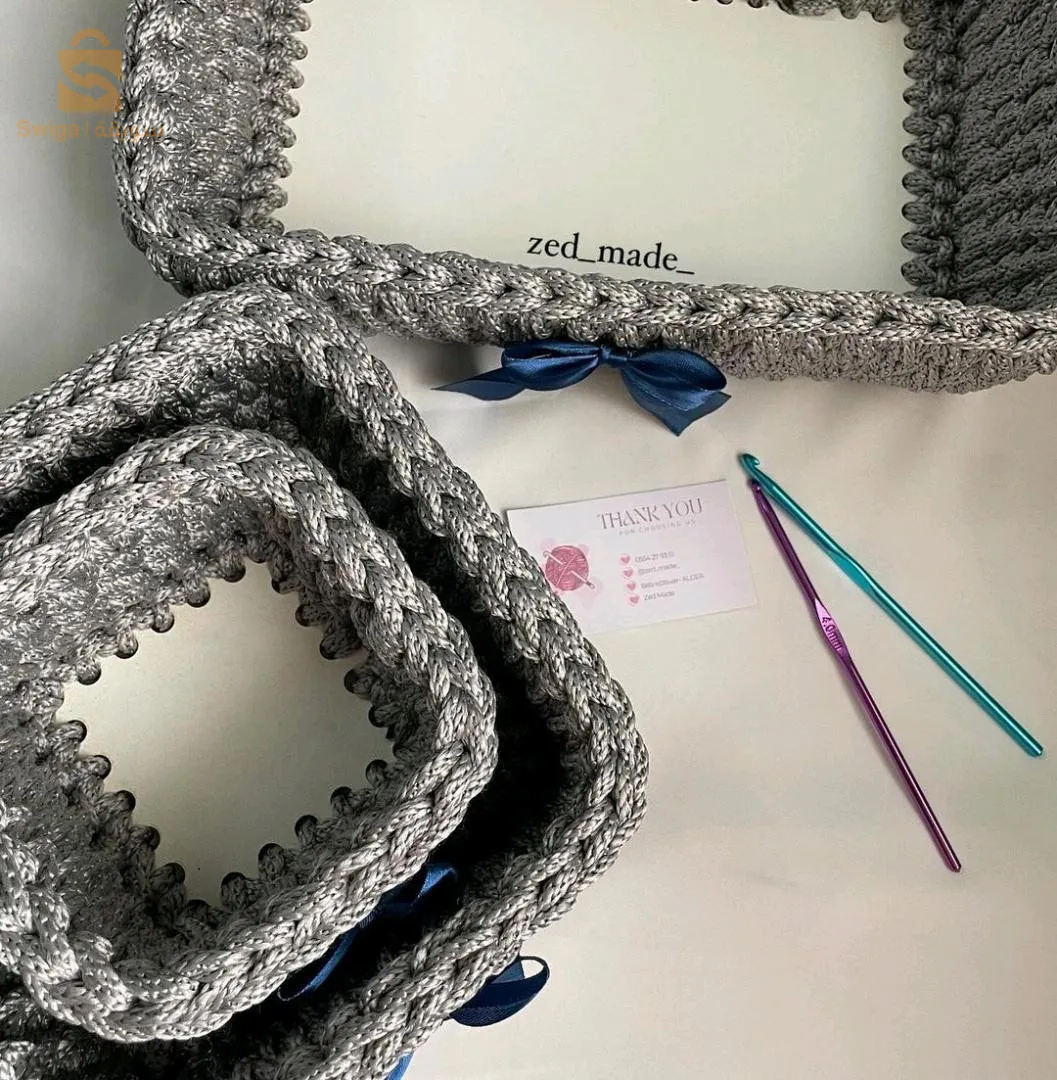 Série de paniers en crochet