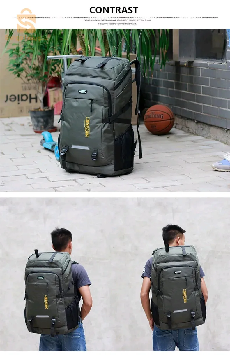 Previous
Next
Sacs à dos de voyage grande capacité 75 L étanche
4
Sac de sport polyvalent de grande taille, idéal pour transporter du matériel à la salle de sport et aux événements sportifs d’équipe ou pour les voyages et les aventures en camping.
Fabriqué en polyester résistant. La bandoulière et le panneau arrière rembourrés et respirants sont extrêmement confortables et légers, ce qui libère la chaleur plutôt que de l’accumuler.
Utilisation multifonctionnelle : conçu pour les hommes et les femmes, peut être utilisé comme sac à main, sac à bandoulière et sac à dos.
Taille :  41* 23*63  cm
Couleur : Noir * Bleu * Vert
capacité : 75 Littre
5600دج
0665955230وق👉viber watts