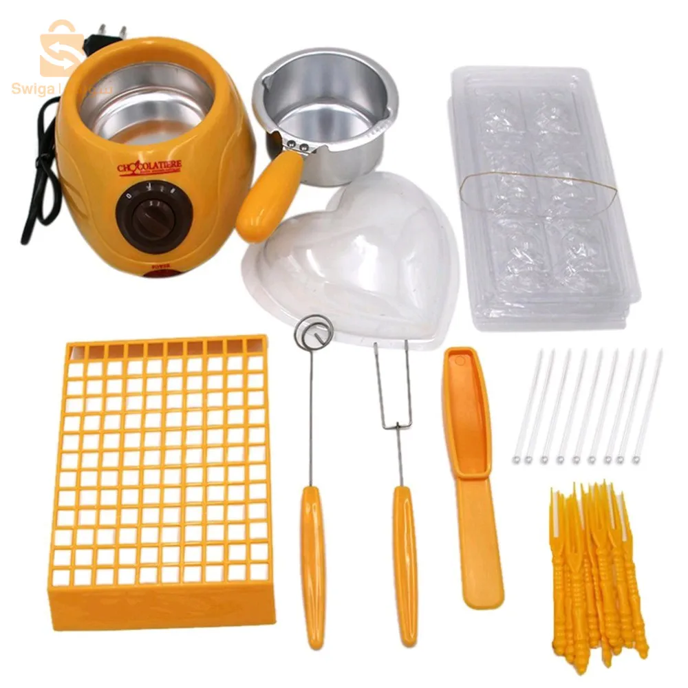 Chocolatiere Electric en acier inoxydable avec des moules