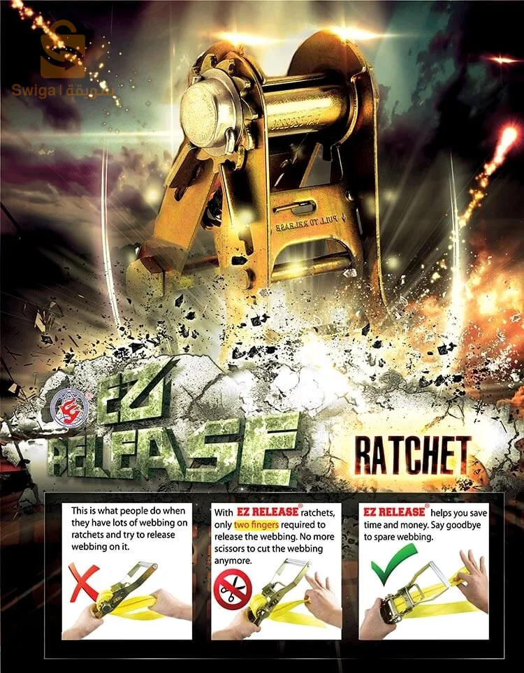 حزام السقاطة 10 متر خطاف معدني مزدوج 10000 رطل، للسفر والتثبيت والشحن
اللون الأزرق.
الطول: 10 م.
قماش البوليستر الصناعي مقاوم للطقس ولن يتمدد بمرور الوقت.
 مفيد للربط بالشاحنة أو نصف المقطورة أو المسطحة أو سيارة القطار أو أي حاملة بضائع أخرى.
قوة كسر قوية تصل إلى 10000 رطل: الحزام مصنوع من مواد عالية الجودة مع خياطة إضافية، مما يوفر أداءً لا يضاهى حتى عند التعامل مع الأحمال الثقيلة في الرياح القوية. تتمتع كل سقاطة بقدرة تحميل رسمية تصل إلى 3333 رطلاً وقوة كسر تصل إلى 10000 رطل، ولكن ثق بنا، فهي أقوى! 
 
الخطاف المسطح القياسي: الخطافات المسطحة متوافقة مع معظم المقطورات المسطحة. ويمكن ربطها مباشرة بالقضبان الجانبية للمقطورة، مما يوفر منتجًا ممتازًا مطلوبًا لحماية البضائع الثقيلة أو الضخمة. 
 
إطلاق سريع: توفر آلية السقاطة تحكمًا ممتازًا وراحة وقوة إمساك قوية. المقبض المريح المحمّل بنابض يسمح بتحرير سلس وسريع.
2900دج
0665955230وق👉viber watts