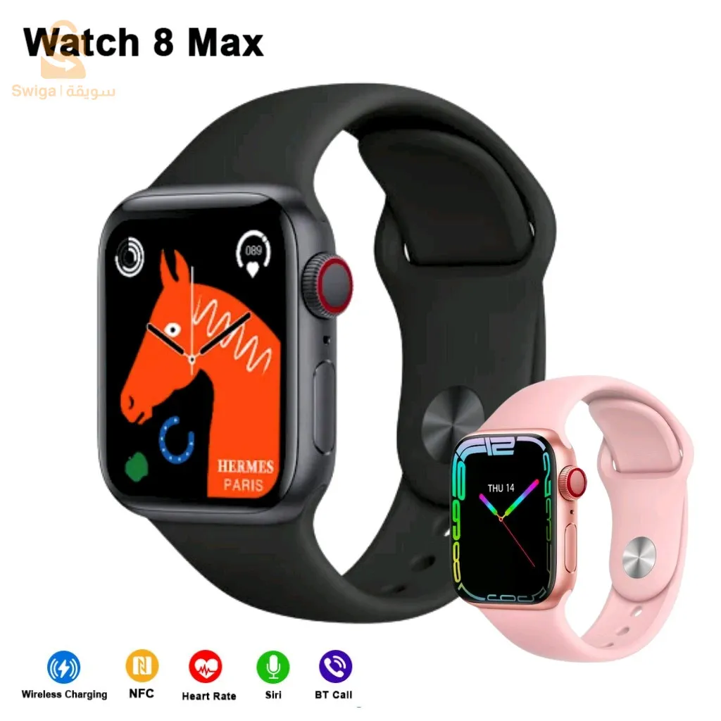 Smart-Watch eggo 8 Max 1,85 pouces charge sans fil appel Bluetooth NFC