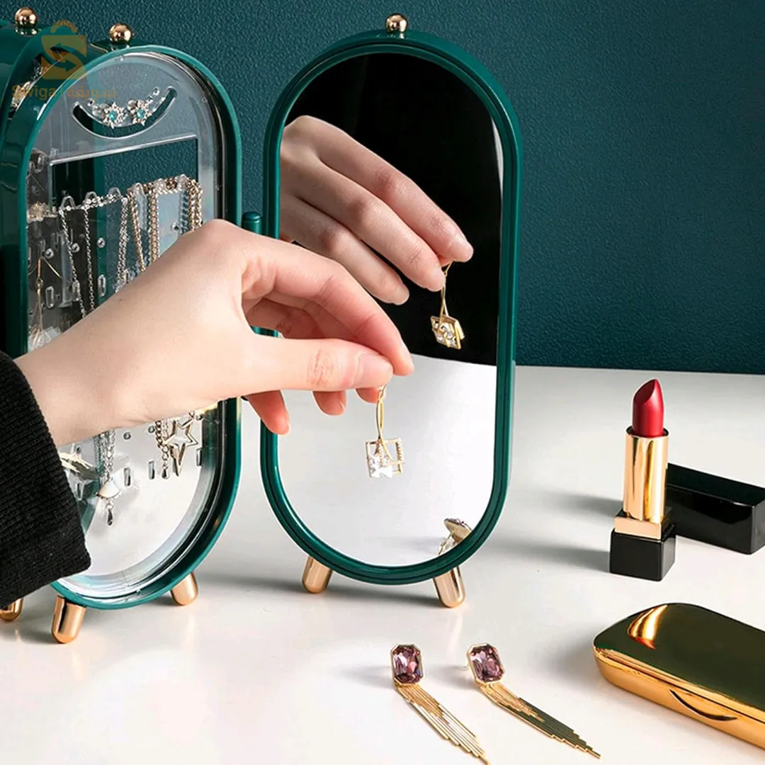 Présentoir Boîte de rangement de bijoux pliable, organisateur de boucles d’oreilles