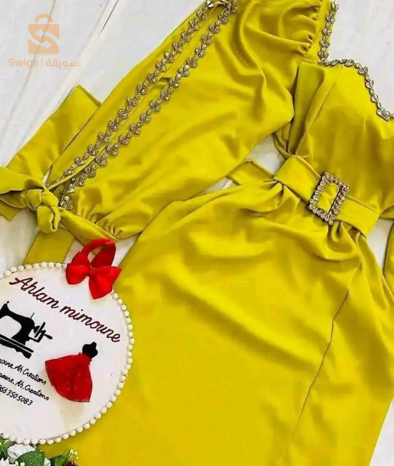 صووووولد روبات للعيد للعرايس والمخطوبات😍😍🍓👑تهبل فلبستها🤎👗بقاو لي طاي L و Xl فقققققطليكولار كيما مبينين فالفوطو🍓😍متوفر الاتوصيل م وورد. اكسبراس🩷