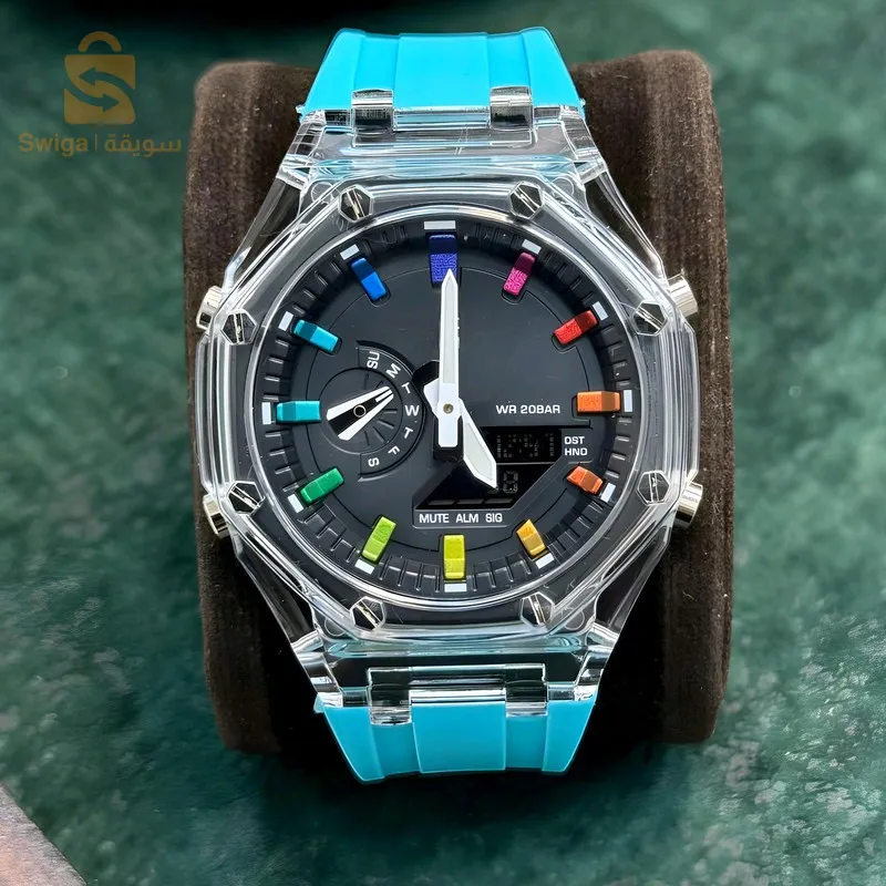 Montre Casio G-Shock bracelet silicone Grafiti-bracelet bleu