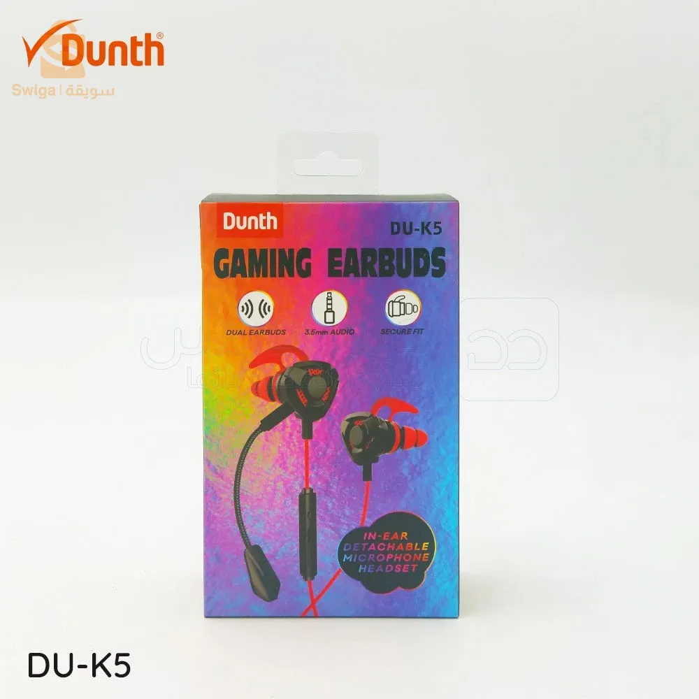 سماعات رأس سلكية للألعاب مع ميكروفون مدمج، لأجهزة PS4 وSwitch وXbox وPC 3.5 ملم DUNTH DU-K5$👍