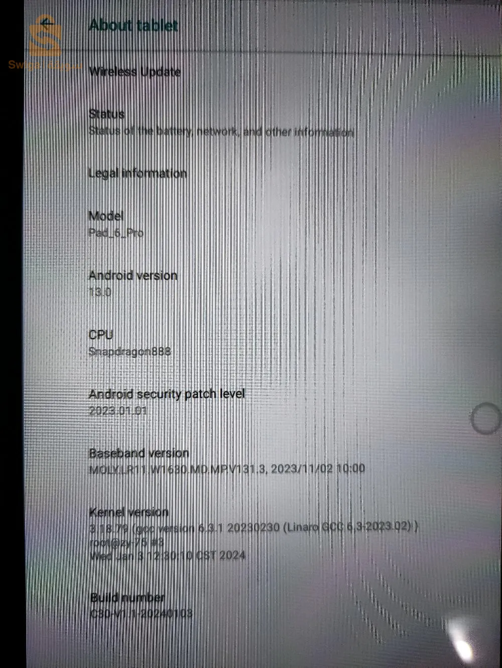 Tablette xiaomi pad 6 pro 16/1tb