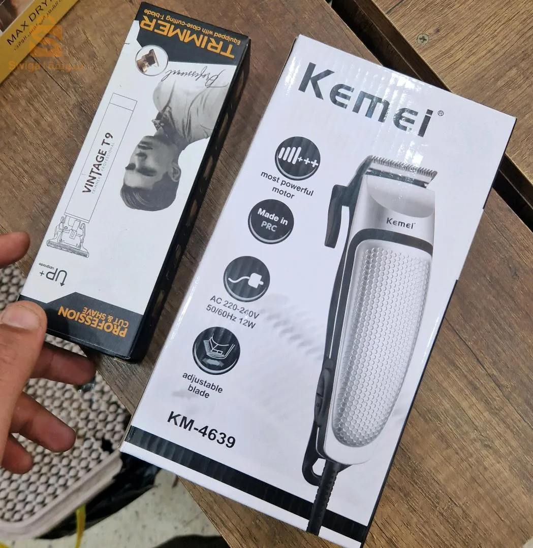 pack Tondeuse 4639 kemei + vintage T9