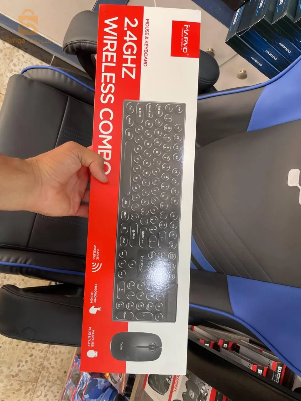 Marvo 2.4G Wireless Keyboard and Mouse Combo Set