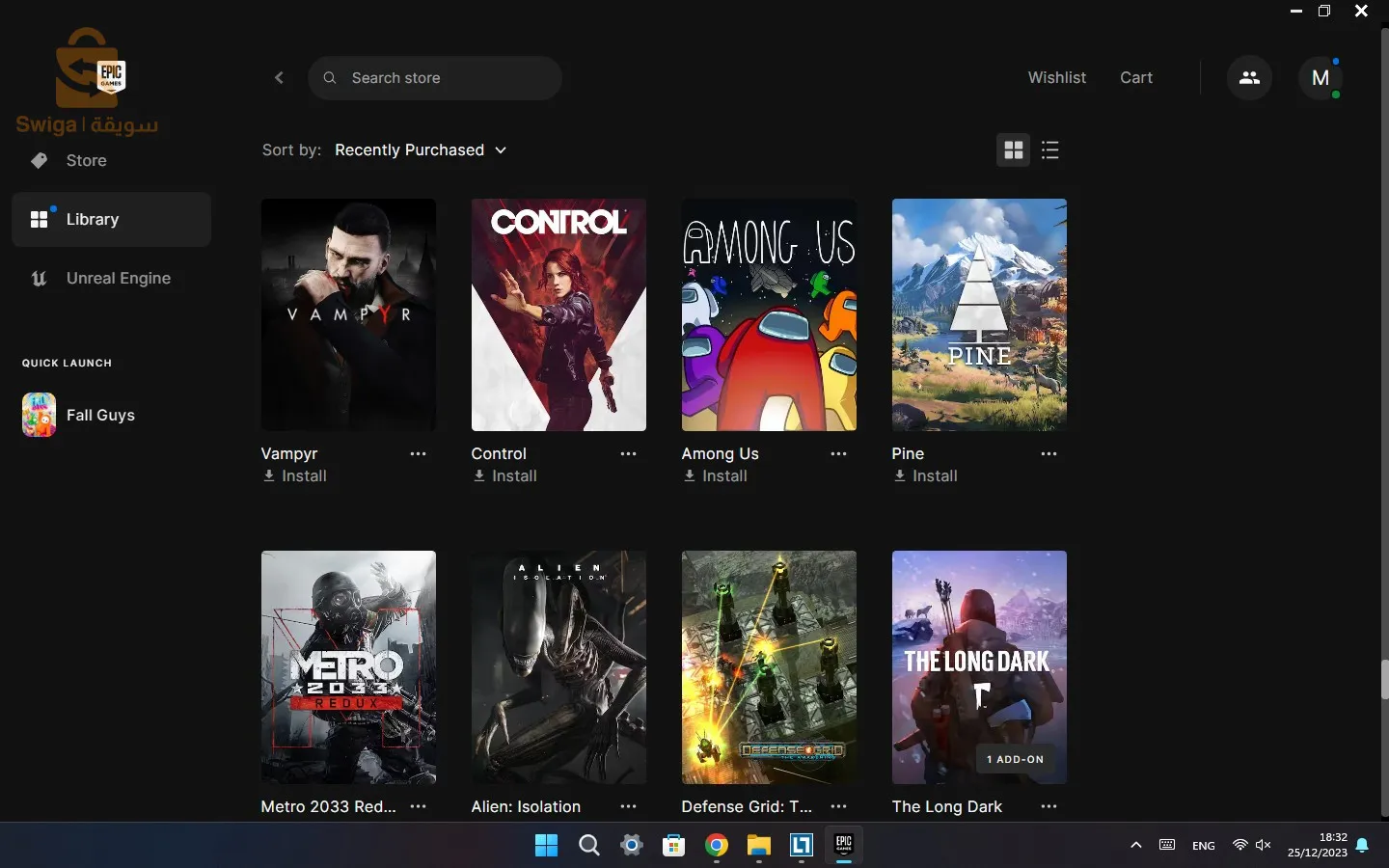 💻🎮Compte EPIC GAMES +190 JEUX