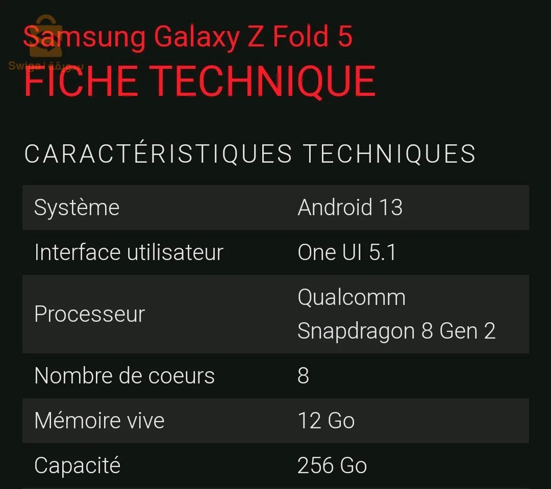 samsung z flod 5 
neuf . jamais utilisé