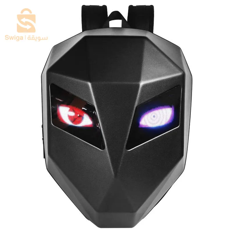 حقيبة ظهر بلاستيكية ABS PC بمراقبة متنقلة مع شاشة عرض LED بعينين