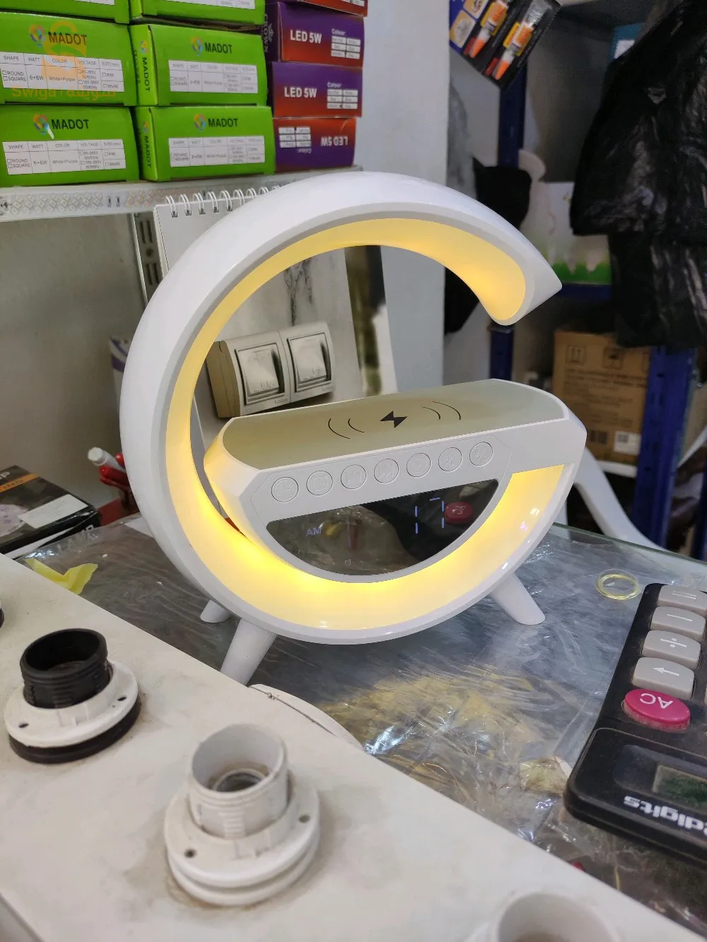 Google led wireless charging speaker
