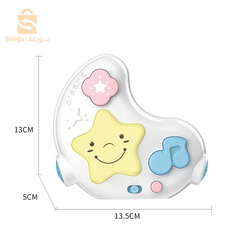télécommande pour bébé - جهاز عرض ضوئي ليلي موسيقي مع جهاز تحكم عن بعد للطفل
ضوء الليل بيبي لونا وستيلوتا كيدز ميلودي مع جهاز عرض يحتوي الضوء الليلي على وظيفة موسيقية ووظيفة جهاز عرض، حيث يعرض النجوم الملونة بشكل جميل والقمر والصور الأخرى. مجهزة بأصوات الطبيعة بما في ذلك الصراصير والمطر والطيور والرياح والمحيطات والتيار و10 أصوات حيوانات. يهدئ ويهدئ الطفل، ويساعده على النوم بسرعة. يتضمن المصباح 108 تهويدة وأصوات عاطفية وأصوات الآلات الموسيقية وأصوات الطبيعة وغير ذلك الكثير. لم تعد بحاجة إلى الخروج من السرير أو الأريكة لتشغيلها أو إيقاف تشغيلها. يمكنك تشغيلها/إيقافها، وضبط مستوى الصوت، وتغيير الأغاني وضبط المؤقت لمدة 10/20/30 دقيقة بسهولة، باستخدام جهاز التحكم عن بعد الخاص باللعبة. الإسقاطات مع النجوم أو وظيفة الضوء الليلي. بالإضافة إلى ذلك، تعد ميزة الإضاءة الليلية رائعة عندما تحتاج إلى الاستيقاظ لتناول الطعام ليلاً. عمر البطارية طويل، وهي صغيرة وخفيفة بما يكفي لتعليقها على جانب سرير الأطفال أو عربة الأطفال أو حتى مقعد السيارة.

جهاز عرض موسيقي بإضاءة ليلية للأطفال لحن
10 أصوات حيوانات.
108 التهويدات.
جهاز التحكم عن بعد متضمن.
الأبعاد: 13x13x5 سم
3000دج
0665955230وق👉viber watts