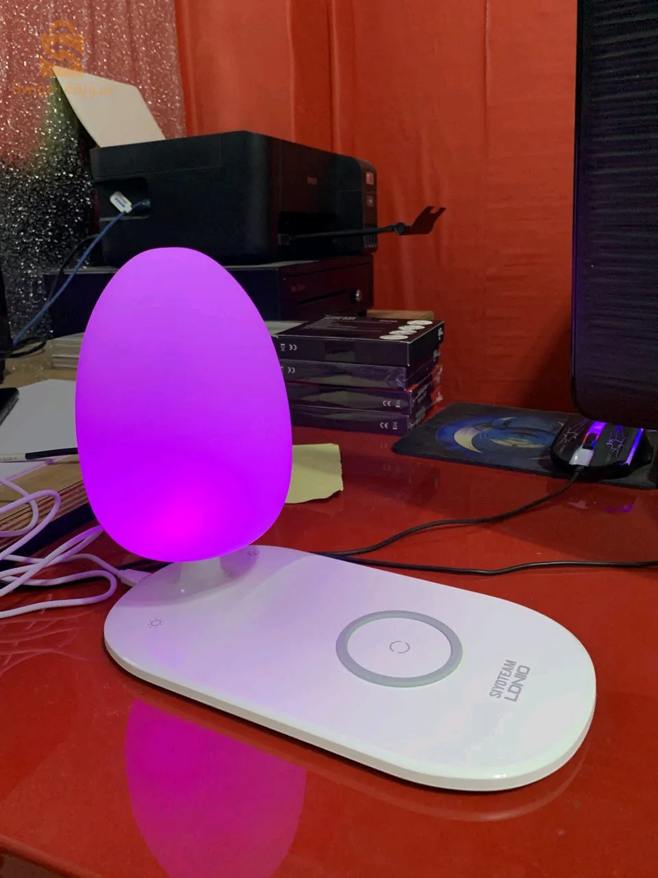 شاحن بدون وصل مع فيوزة متعددة الاستخدامات وأضواء LED