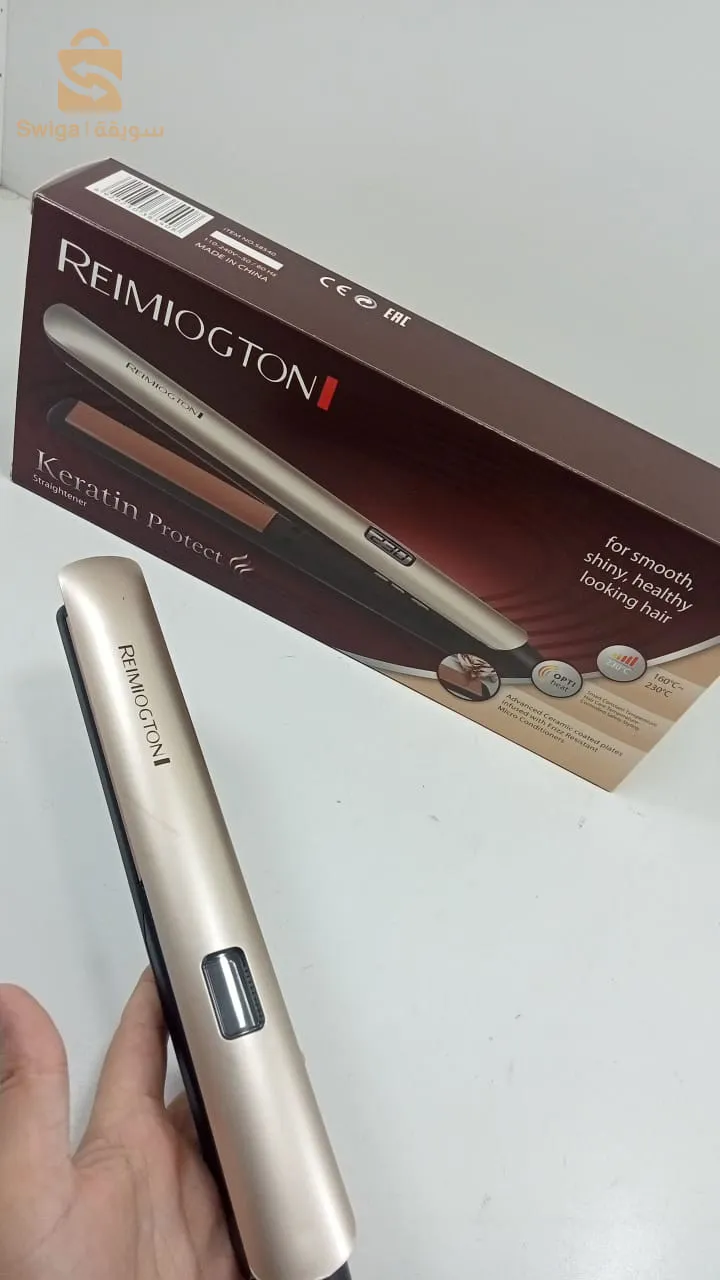 #Remington 💥#lisseur #keratin #Therapy  ليسور ريمنغتون تيرابي بالكيراتين و زيت الارغان ريمنغتون   مملس الشعر وفرده بالكراتين 🌸 تقنية الحماية بالكيراتين تقنية متطورة عن طريق طلاء ألواح السيراميك في المملس بمادة الكيراتين.🌸 شاشة رقمية مدمجة مع المملس.🌸 درجة حرارة تصل إلى 230 C وتساوي بدرجة الفهرنهايت 450 F. و رائع للاستعمال الشخصي✔️صنع الصين ✅السعر : 4600 دج✅ التوصيل متوفر حتى باب دار 😍😍العاصمة مجانامختلف الولايات: 300دجولايات الصحراء: 600دج