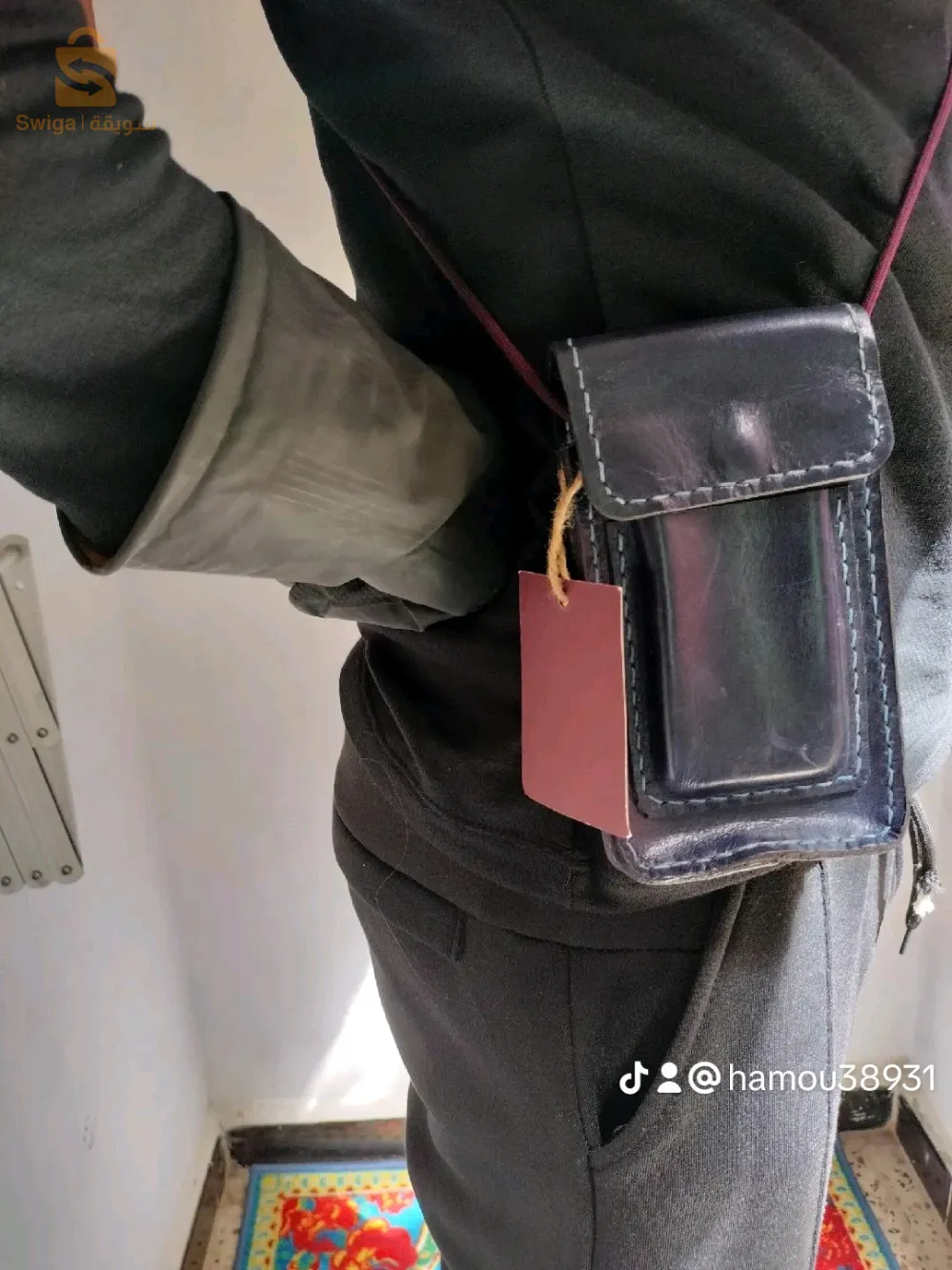 pochette cuir vachette matière viritable solide disponible 0542664867