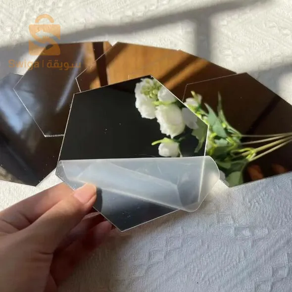 Miroir de forme hexagonale ✅ Vous pouvez installer n'importe quelle forme ✅ Adhésif puissant, aucun perçage nécessaire ✅ Disponible en 10 pièces