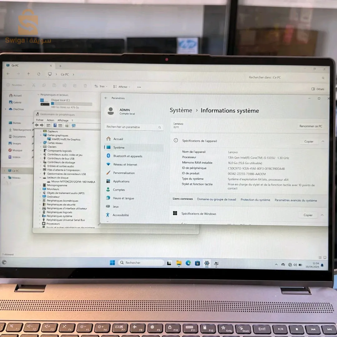 i5 13eme génération tactile rotation 360 degré