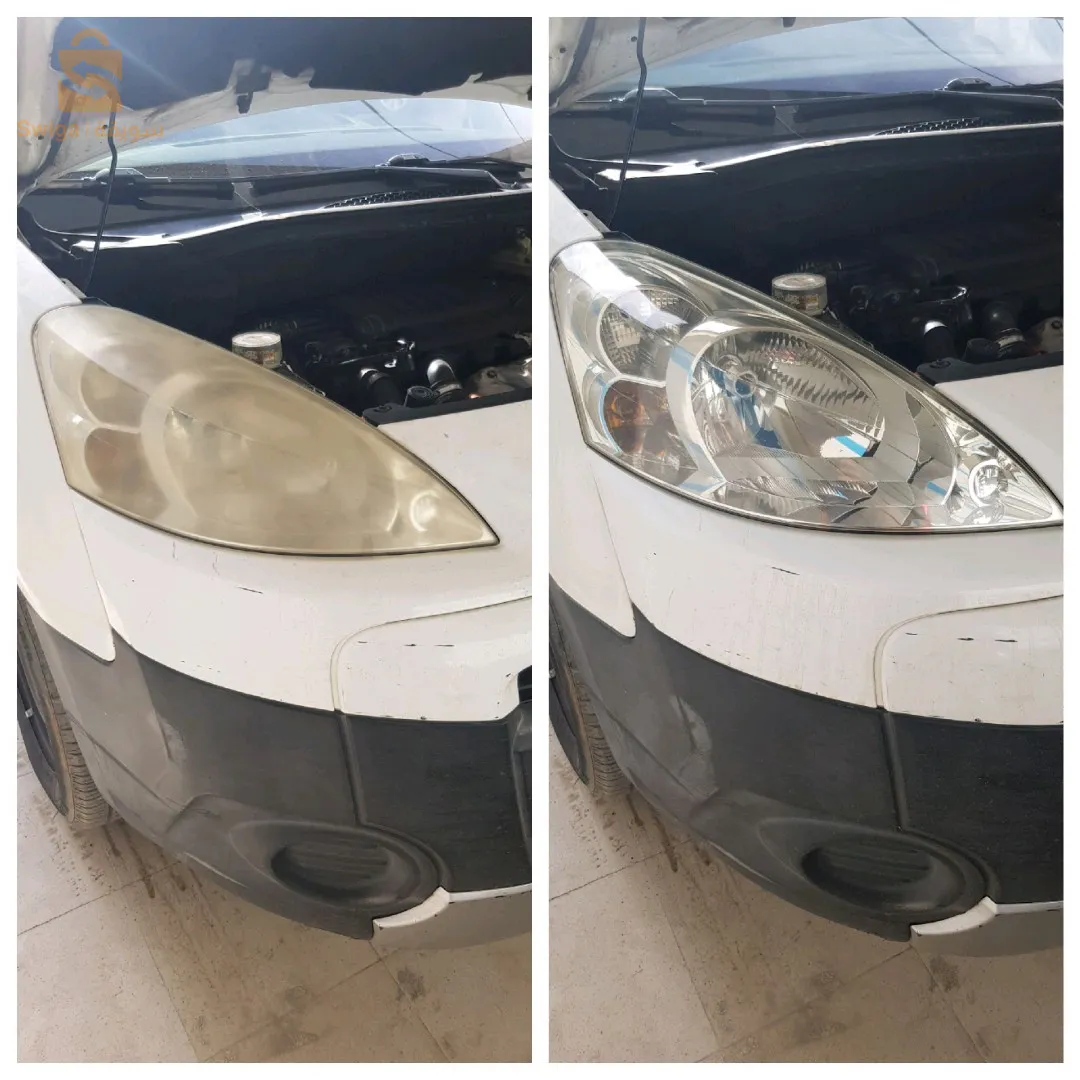 تنضيف و تلميع الاضواء السيارة