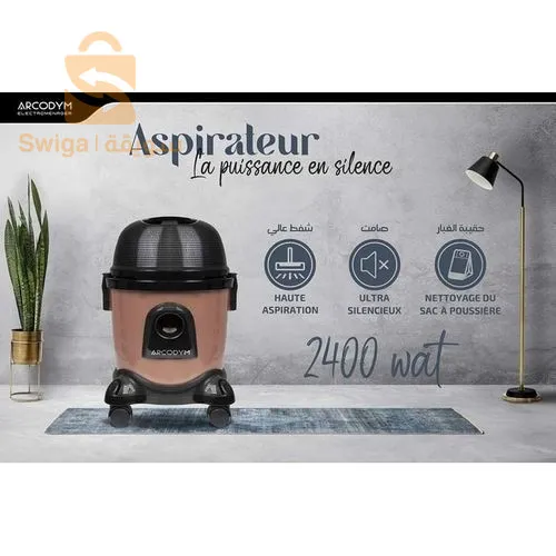 arcodym Aspirateur 2en1 à sec Ultra silencieuse Arcodym - 2400 Watts Marron