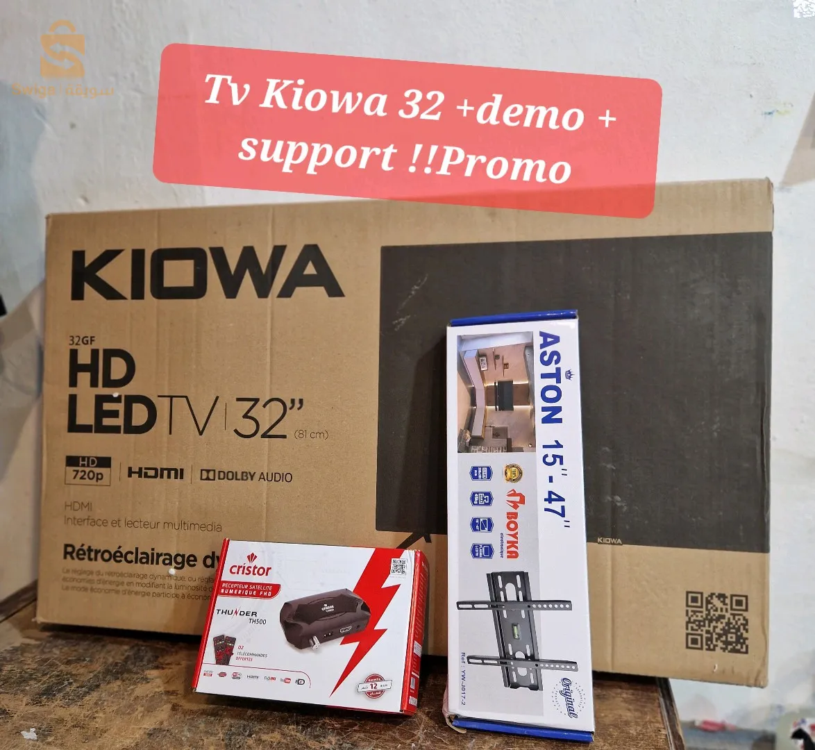 tv Kiowa 32 + Démo cristor th500 +Support $🤍🤍