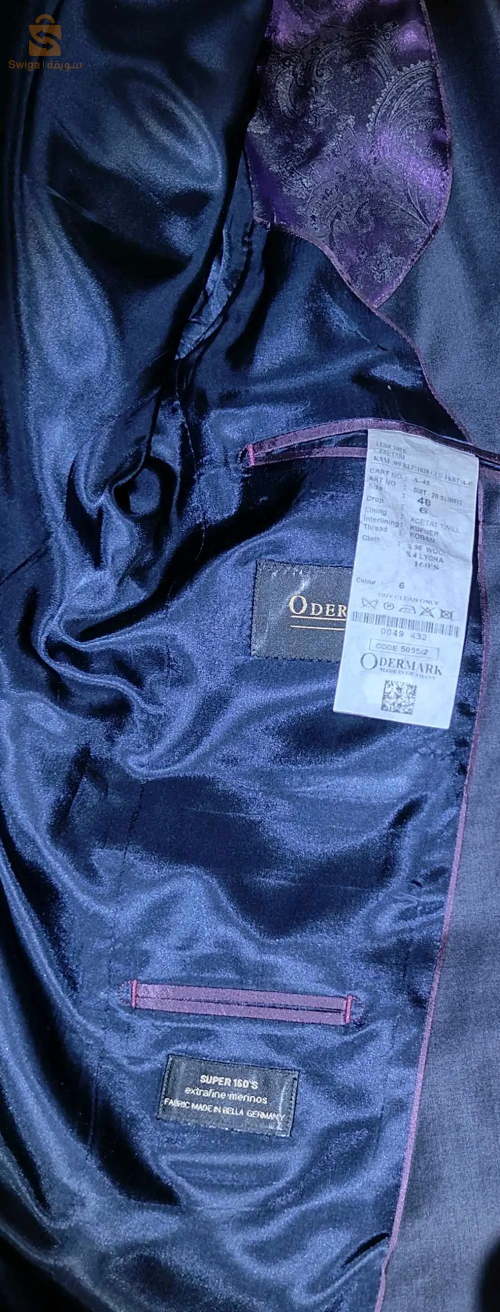 costume blue nuit utilisé une seule fois marque allemande taille 48