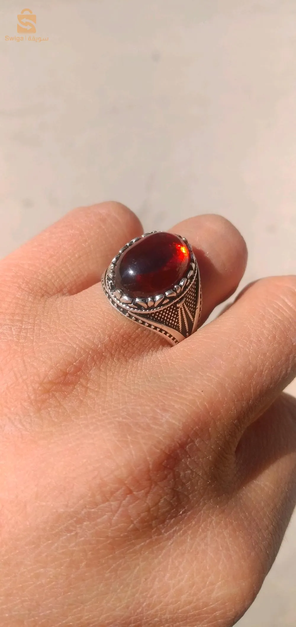 خاتم فضة فشباب