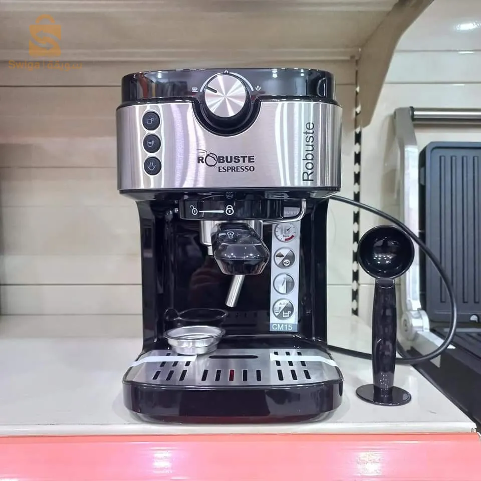 Machine à café avec bras  CM15 ROBUSTEMachine à café avec bras automatique CM15Robuste Porte-filtre : Crema sous pression 2 Bouton  un espresso simple / double espresso.Buse mobile de moussage et d’eau chaudeInterface : Interrupteur rotatifOne Touch ControlAdaptée aux dosettes E.S.E : OuiChauffe-tasse : Oui15500دج0665955230فل👉viber watts