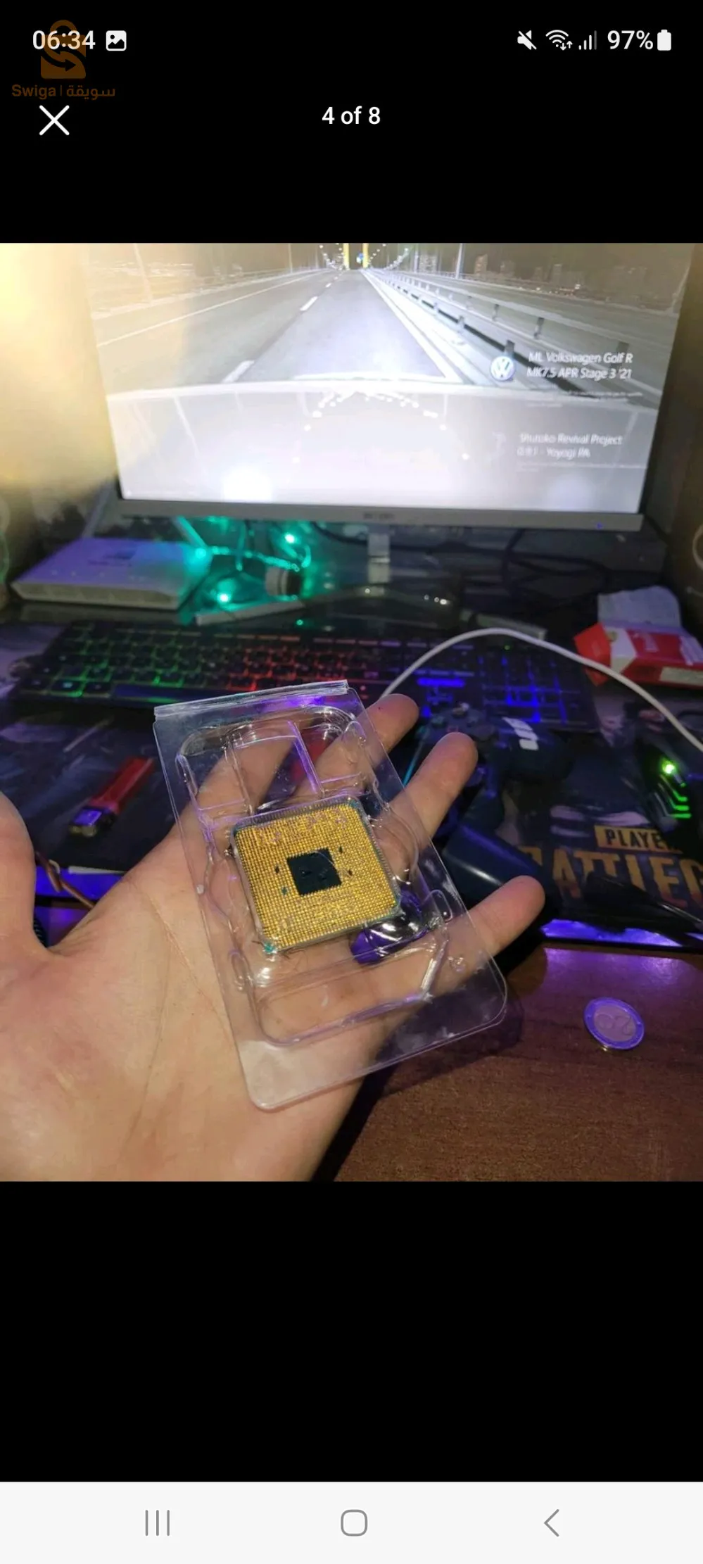 معالج مع كرت شاشة مدمجة ryzen 3 Vega 8 2100ge