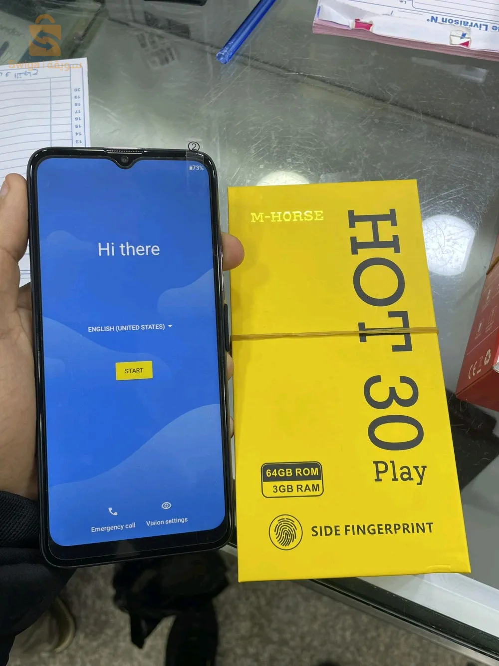 Smartphone M-horse hot30 playTéléphone M-horse hot 30 Camera ????5 MP front + 8 MP rear 3 GB ram 64 GB rom Face id Side fingerprintUsb tybe-c 5000 mah17300دج0665955230فب👉viber watts