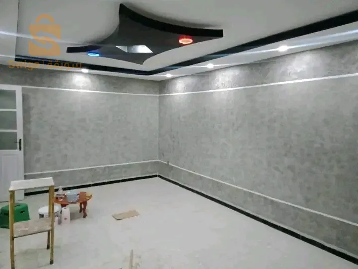 Painting houses with modern decorations (satin + decor)