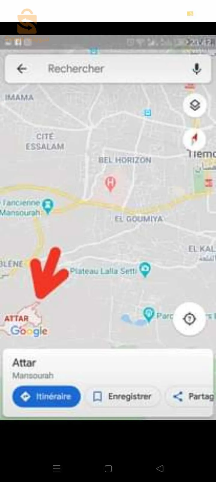 أرض في عطار فوڨ مسجد تلمسان 150 متر مربع 2 فصاذ شاري يتصل