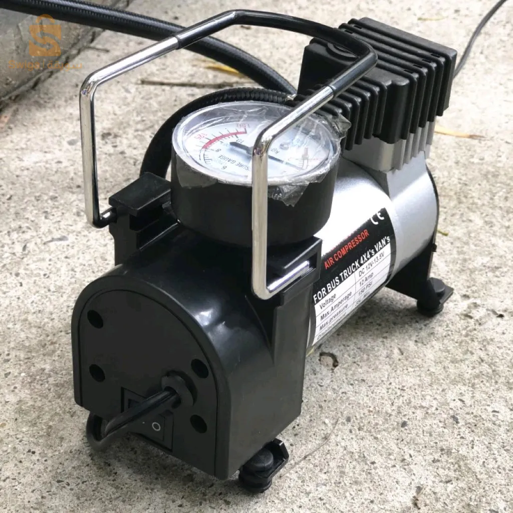 Compresseur automobile à double piston, 70 L/min, tuyau de 3 mètres, 12 V