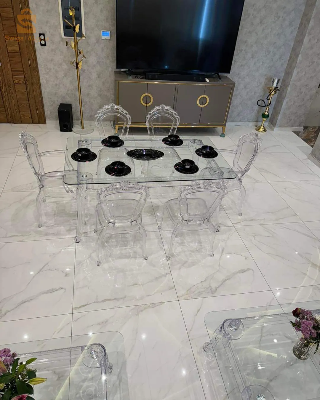 Nouveutè#CHAISE_TABLE CRISTALLINE