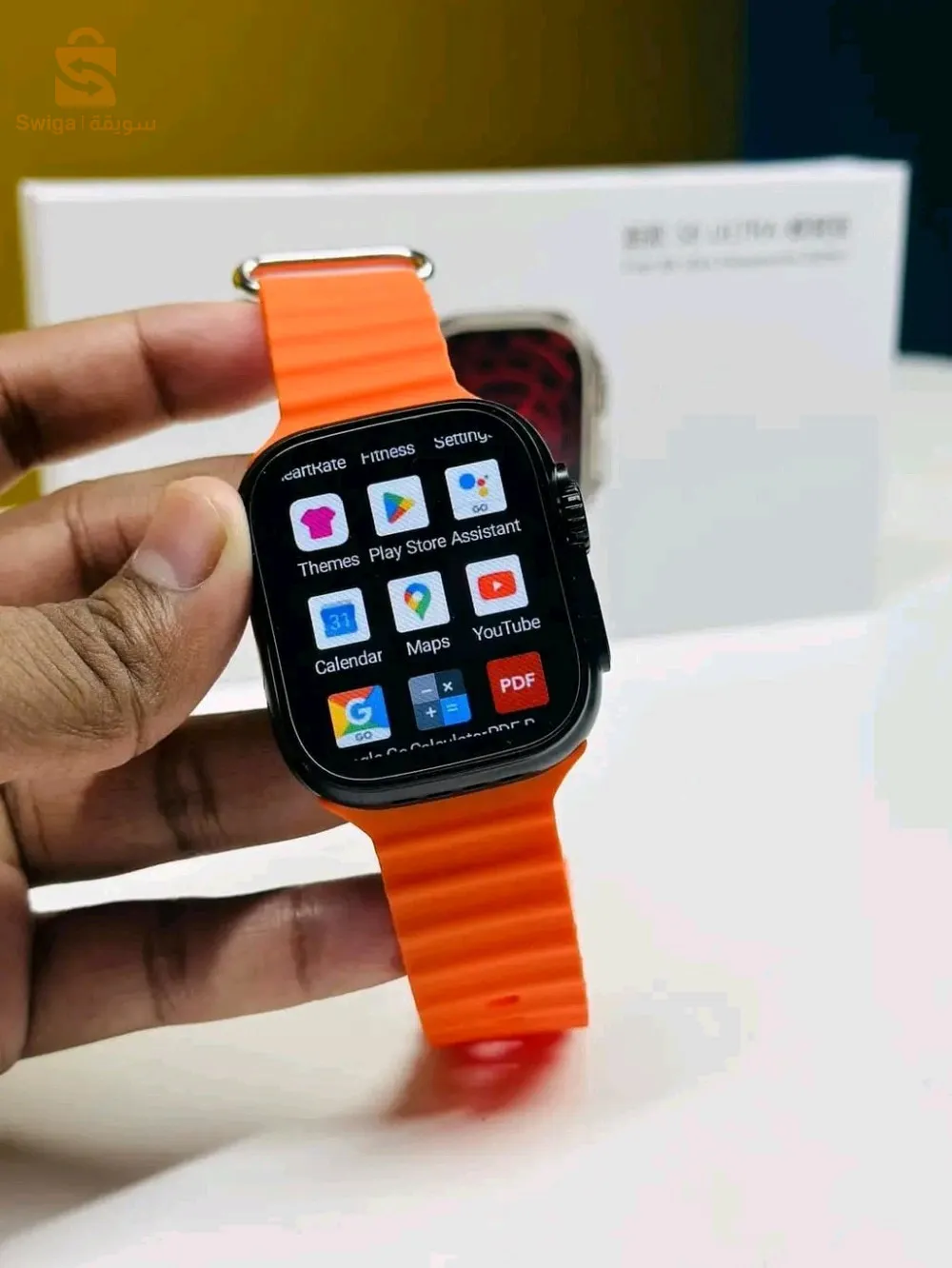 الساعة المتكاملة وصلت..🔥 
⚜️ S8 Ultra Smart watch 4G 
أول ساعة بنظام اندوريد بالكامل بتفتح فيس وواتس ويوتيوب وتحميل برامج من Play store.💪
ومعاها 2 استراب هديه 👏

 مميزاتها:👇
🔹️ بطاقة SIM مدمجة متوافقة للاتصال بالانترنت والمكالمات الهاتفية. 
🔹️ شاشة OLED تعمل باللمس بحجم 1.54 بوصة ودقة 240 × 240 بكسل.
🔹️ نظام التشغيل Android ومعالج MTK6261D.
🔹️ ذاكرة وصول عشوائي RAM بسعة 64 ميجابايت وذاكرة قراءة فقط ROM بسعة 128 ميجابايت.
🔹️ متوافقة مع نظام iOS و Android.
🔹️ متابعة اللياقة البدنية ومراقبة معدل ضربات القلب والنوم.
🔹️ تنبيهات الرسائل والمكالمات وإنذار الجلوس لفترات طويلة.
🔹️ تحكم في الموسيقى والكاميرا ووضع الطيران.
• مقاومة للماء.
🔹️ بطارية قوية بسعة 380 مللي أمبير.
🔹️ خفيفة الوزن بوزن 45 جرام فقط.
————————————————-
🛒 للحجز، أرسل رقم الموبايل والعنوان على: 
 الوتساب:  1022620581    
 أو رسائل الصفحة.📥

#S8_Ultra_Smart_watch_4G