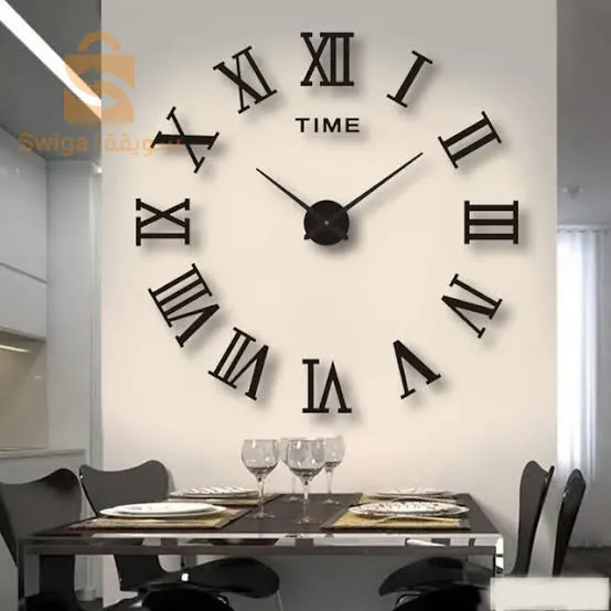 ساعة جدارية ثلاثية الابعاد سهلة التركيب