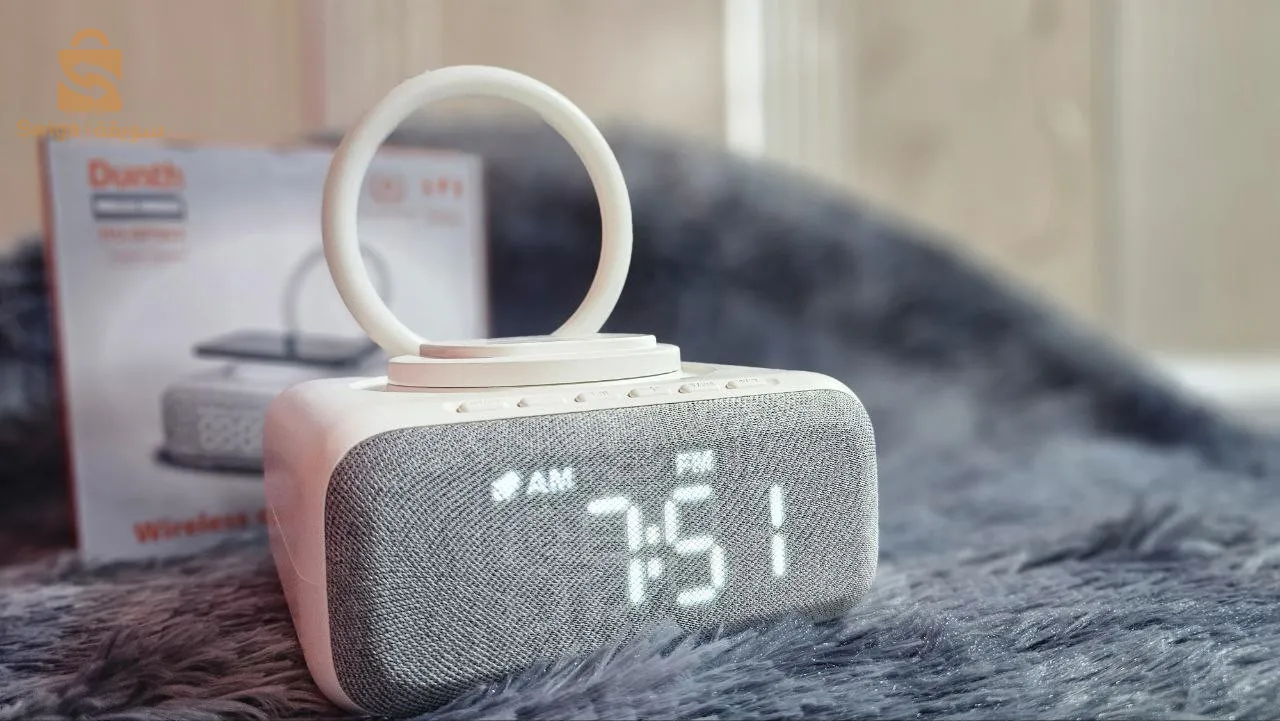 محطة شحن 5 في 1 DUNTH DU-SPS03 سماعة بلوتوث لاسلكية أمبير وراديو FM مع وظيفة التنبيه وشاحن الهاتف السريع