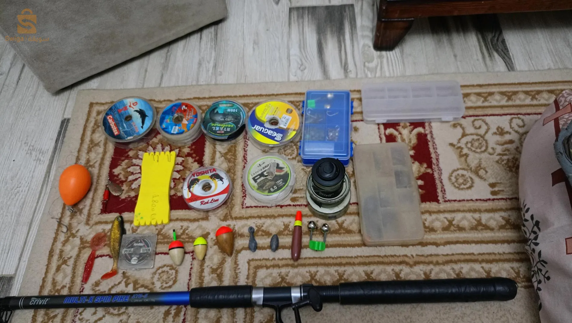 ادوات صيدا اسماك كامل متكامل باجود رائع