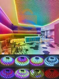 5M Bandes LED à couleur avec télécommande 12V pour éclairage intérieur et extérieur