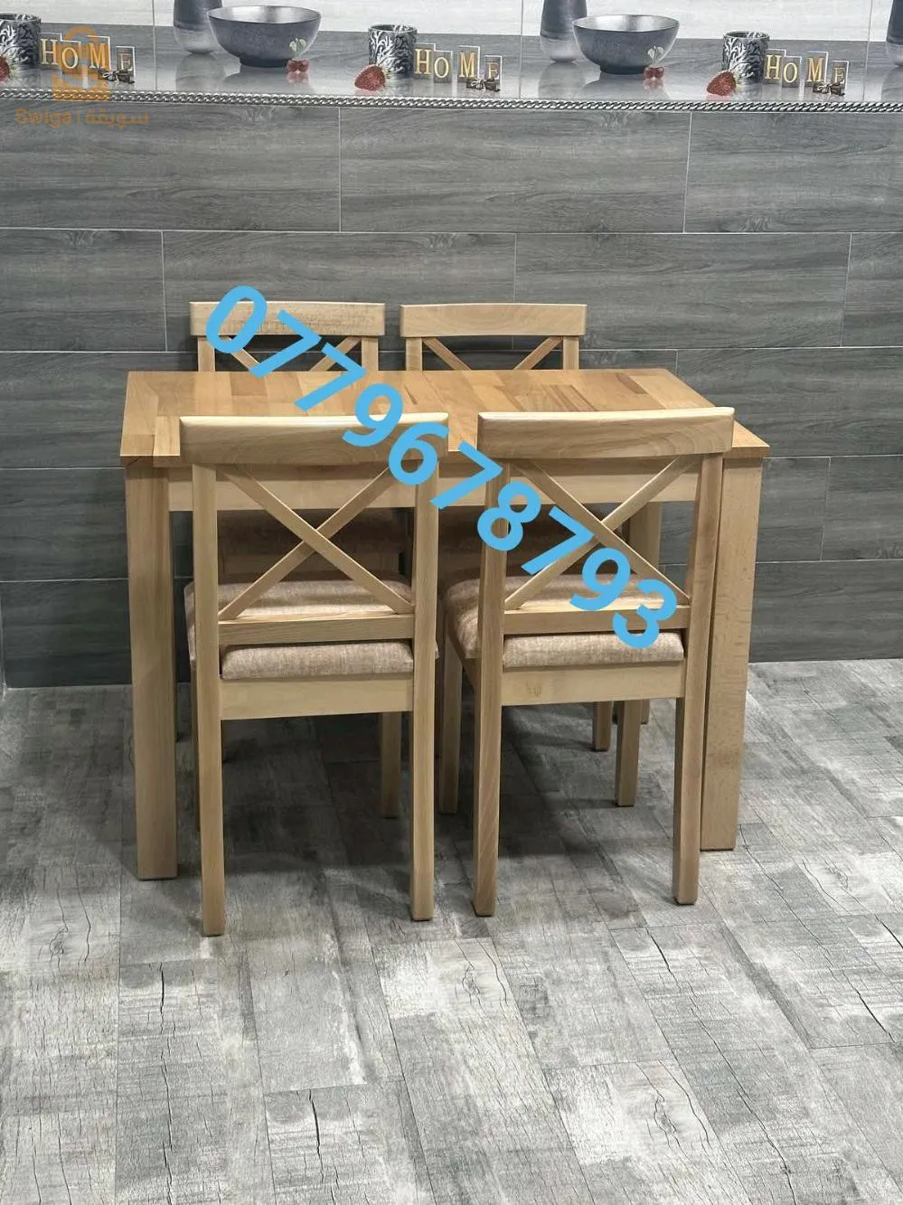 table de cuisine 4 chaises hêtre 100%